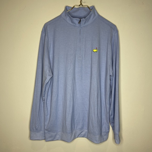 Masters Tech 1/4 Zip Pullover‎ Sweater Large Blue Golf Augusta - Picture 1 of 10